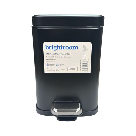 Brightroom x Target Stainless Steel Trash Can 1 gallon / 4L - 10” x 7.25” x 9.5” - Picture 1 of 5